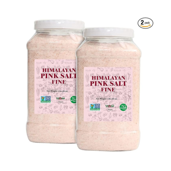 Himalayan Chef Pink Himalayan Salt, Fine Grain – 5 lbs (Pack of 2) | Organic Food Grade Salt with 84 Minerals | Vegan, Kosher, Non-GMO, Halal