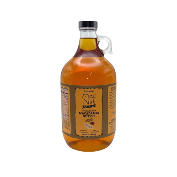 Macadamia Nut Cooking Oil – 64 fl oz | Australian Cold Pressed, Unrefined | High Smoke Point, Non-GMO, Vegan, Keto & Gluten Free
