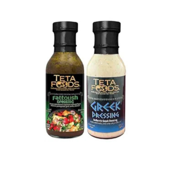 Teta Foods Assorted Selection of Mediterranean Dressings – Shish Tawook Marinade – 2-Pack, 12oz Bottles – Non-GMO, Gluten-Free, Vegan