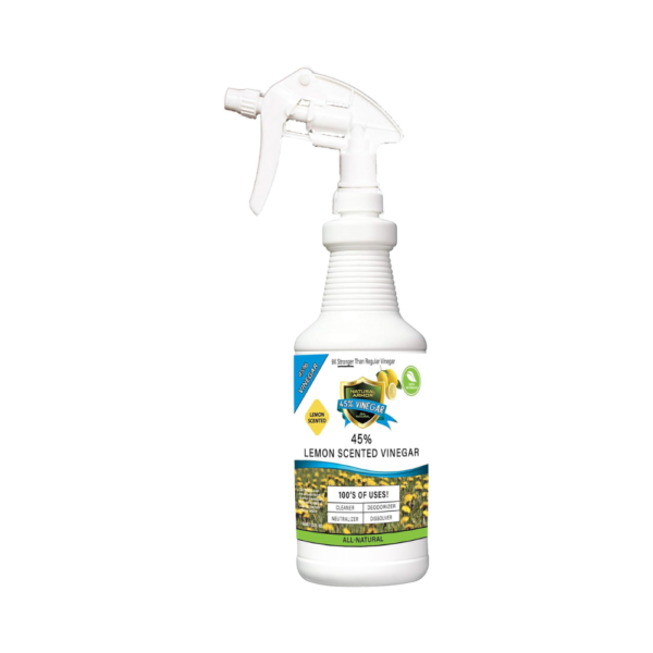 Natural Armor 45% Lemon Scented All-Purpose Cleaning Vinegar – Industrial Strength Concentrate – Extra Strength Cleaner for Home, Laundry, and More – 9X Stronger than Regular Vinegar (32 oz Quart)