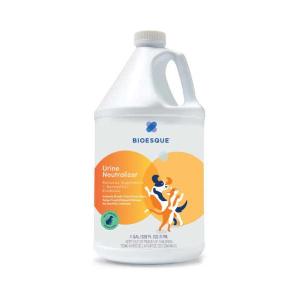 Bioesque Urine Neutralizer – Pet-Friendly Enzymatic & Bacterial Formula, Instantly Eliminates Odors & Stains, Prevents Repeat Accidents – 1 Gallon (4-Pack)