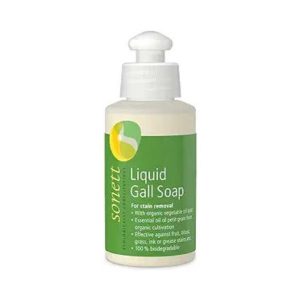 Sonett Organic Traditional Stain Removers Liquid Gall Soap, Highly Effective Against Marks Caused By Ink, Blood, Grease, Fruit (10oz, Pack of 1)