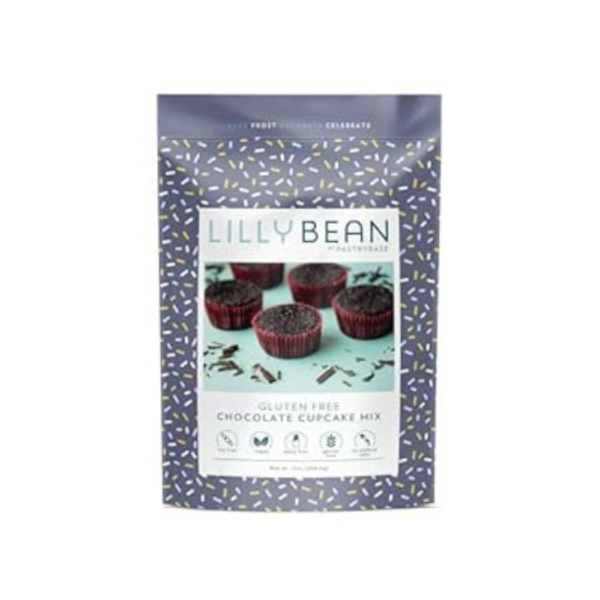 LillyBean Gluten Free Chocolate Cupcake Mix with No Artificial Colors – Dairy and Soy Free, Vegan – Makes Delicious Desserts – Cakes, Donuts, Cake Pops – 13 oz