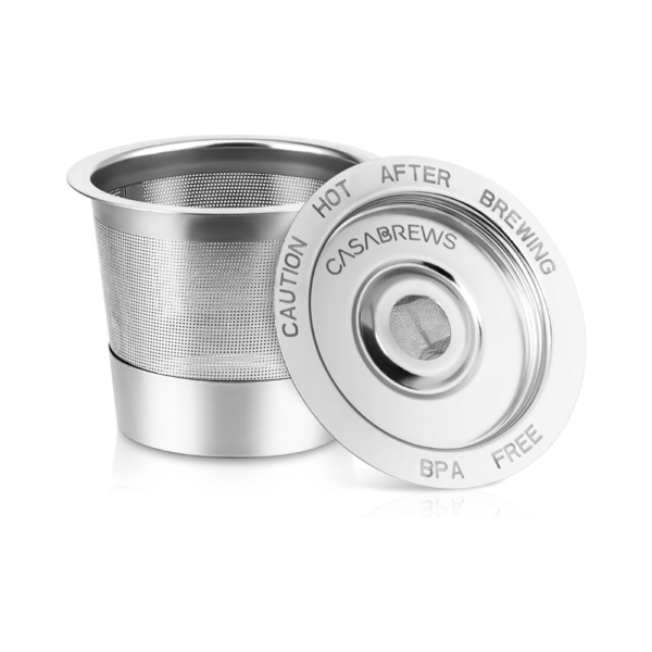 CASABREWS Reusable K Cups Coffee Pods – Universal Stainless Steel Refillable Filters for Keurig 1.0 Coffee Machines – Eco-Friendly, BPA-Free (CASKF01)
