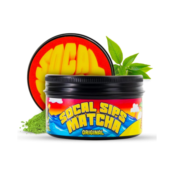 SoCal Sips Original Ceremonial Grade Matcha Powder - Premium Organic Japanese Green Tea, First Harvest Matcha for Lattes, Smoothies, & Tea Ceremonies - Authentic Japanese Origin, 1.43oz