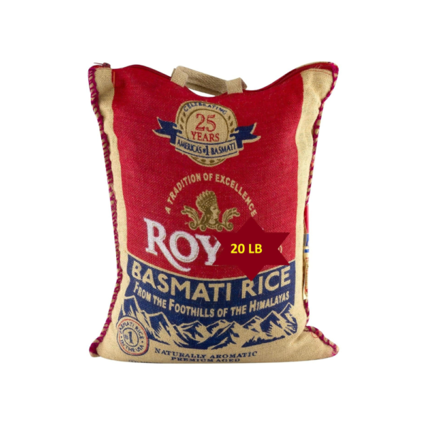 MIM White Basmati Rice, Premium Long Grain Aged Basmati, 20 lb Bag