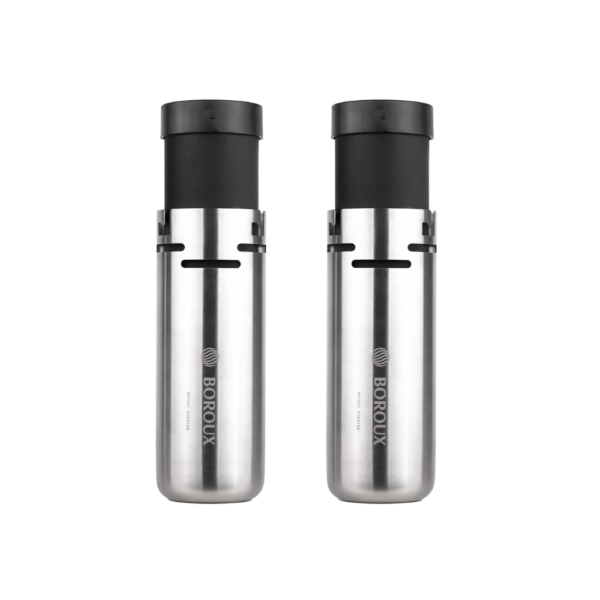 BOROUX Proactive Fluoride Filter with Stainless Steel Shells – Compatible with BOROUX Foundation Filter & Black Berkey® Elements 99.9% Fluoride Reduction, Aluminum-Free