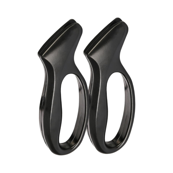 2pc Black Knife Sharpener Set – Ergonomic Handle Afilador de Cuchillos, Compact Manual Kitchen & Pocket Knife Sharpener for Fast Edge Restoration